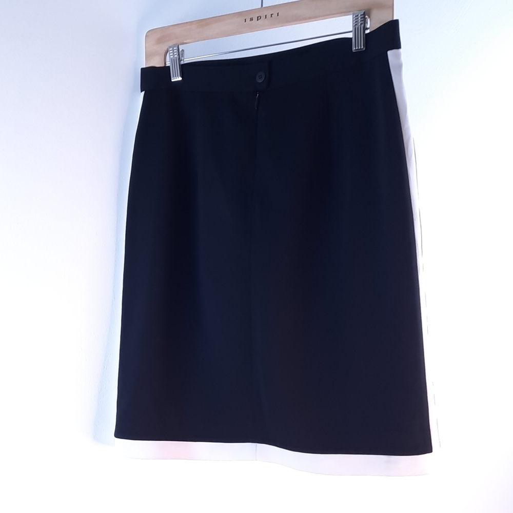 Bogato Classic size 10 Midi black & white lined skirt - Picture 10 of 17